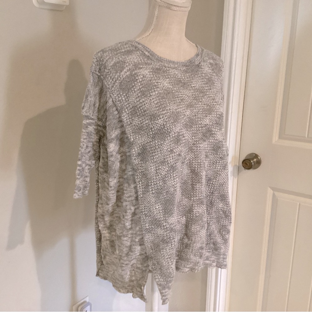 Sun & Shadow Charcoal Knit Top